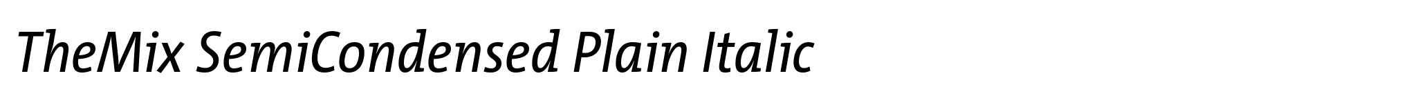 TheMix SemiCondensed Plain Italic image